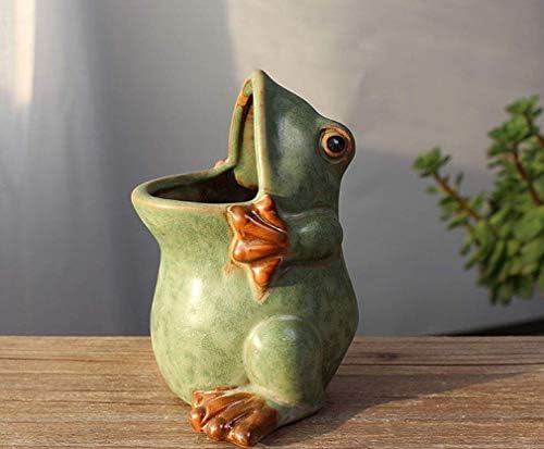 Monmob Ceramic Ceramic בצורת סיר צמח/סיר בונסאי/עציץ/עציץ/עסיסי מסע/מנות סיר רב תכליתי 7
