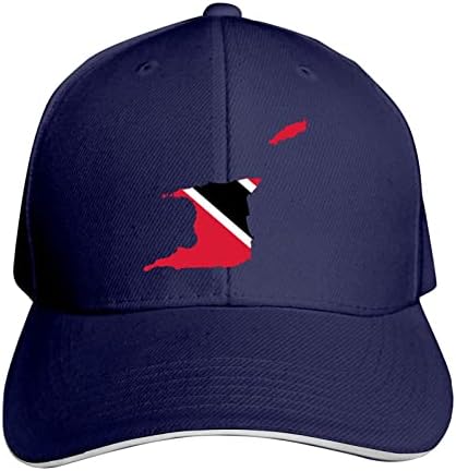 דגל מפה של טרינידד וטובגו מתכוונן כריך כובע בייסבול כובע אבא כובע קסקט כובע