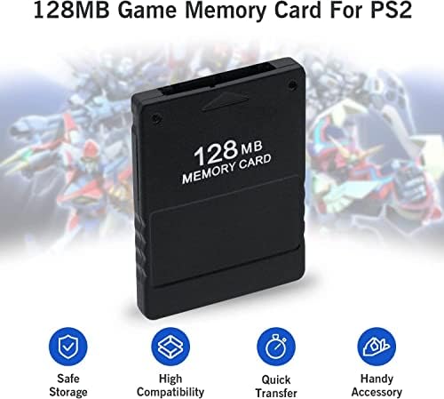 כרטיס זיכרון Tolesum 128MB עבור PS2/PS2 Slim Console אחסון במהירות גבוהה