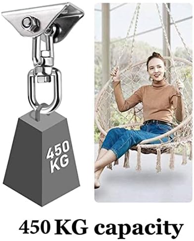 כיסא תקרה של פוקטי קפיץ נדנדה 360 מעלות תקרה מסתובבת 450 קג מתלה נדנדה ליוגה שקית אגרוף, ET