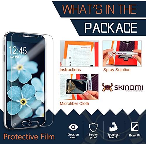 מגן מסך Skinomi התואם לסרט Lenovo Tab M7 Techskin TPU אנטי-בועל HD סרט HD