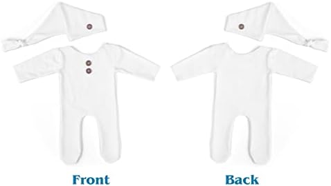 יילוד צילום אבזרי שדון תלבושות תינוק סרבל עם כובעי עבור תינוק בני בנות פוטושוט תלבושות