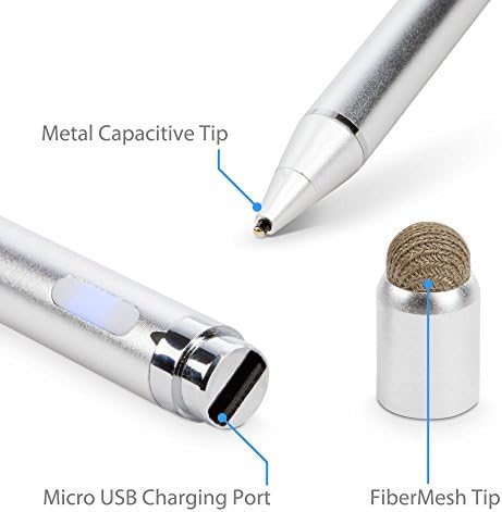 עט עט Boxwave תואם ל- Lenovo Thinkpad P14s - חרט פעיל אקטיבי, חרט אלקטרוני עם קצה עדין במיוחד - כסף