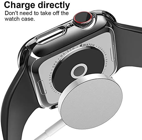 מארז שעון Myecogo עבור Apple Watch Series 6/SE/Series 5/Series 4 40 ממ עם מגן מסך זכוכית מחוסמת מובנית-