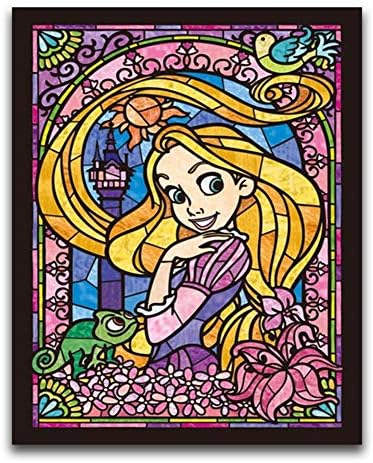 ציור יהלום 5D לפי ערכת מספר למבוגרים, Rapunzel Princess Girt