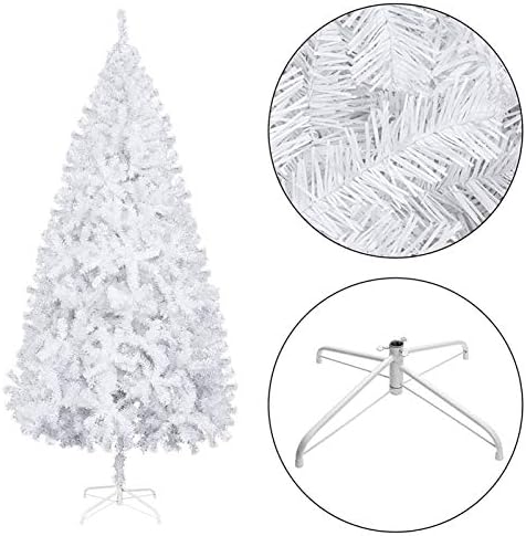יומו 7ft עץ חג מולד מלאכותי לבן, עיפרון עצי חג מולד עם 950 ענפים ומעמד מתכת לבן, קישוט עונתי של