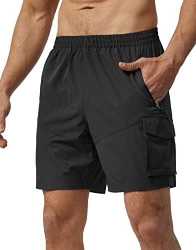מכנסי מטען לטיולי גברים של NoMolen מכנסיים קצרים קלים משקל קל יבש מהיר עם כיס רב לאימון קמפינג גולף מזדמן