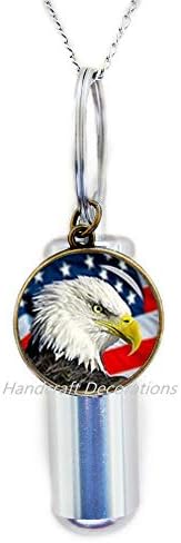 CraftCorations American American Eagle Eagle Urn שרשרת Urn unn ， דגל אמריקאי urn ， Charmation