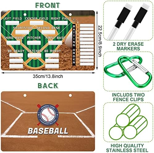 אביזרי אימון בייסבול של Wettarn כוללים כרטיסי מערך מערך מערך מערך של בייסבול עם 80 כרטיסיות מערך 2 סמני מחיקה