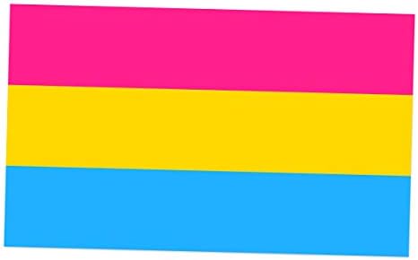 דגל Pansexual Parkexual גאווה רלוונטי - מדבקת מדבקות ויניל - רוחב 5 סנטימטרים