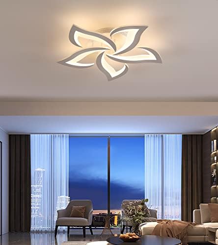 מודרני הוביל פרח צורת תקרת אור ניתן לעמעום סומק הר תקרת אורות מתקן לחדר שינה חדר אוכל סלון 25.2