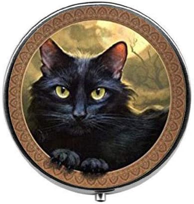 יפה שחור חתול-חתול מאהב גלולת תיבת-מאהב גלולת תיבת - זכוכית סוכריות תיבה