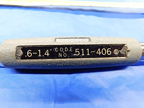 Mitutoyo no. 511-406 .6-1.4 טווח סוג סטנדרטי חיוג נשא מדד ללא מחוון-MS3751BU