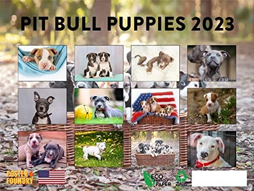 פיטבול גור כלב 2023 לוח השנה הקיר מדי יום מתכנן חודשי שבועי קיר גזע חיה חמוד תלוי 365 יום תמונה