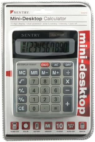 מחשבון שולחן העבודה של Sentry Mini, כסף/שחור