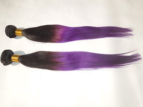שיער שיער הארכת שיער בתולה אנושית יפנית 3 חבילות 10-28 צבע אומברה ישר 1 צבע סגול