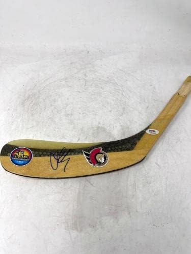 בריידי טקאצ'וק אוטווה סנאטורים חתימו חתימה על הוקי מקל הוקי פסא COA ASG - מקלות NHL עם חתימה