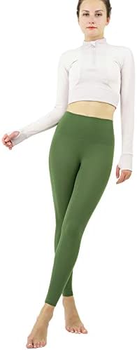 נשים של תרמית צמר מרופד יוגה חותלות-חורף חם מלא אורך אימון מכנסיים גבוהה מותן גרביונים
