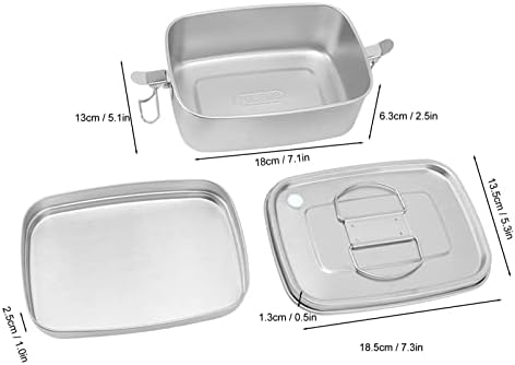נירוסטה שכבה כפולה קופסא ארוחת הצהריים מדיח כלים בטוח לעבודה פיקניק