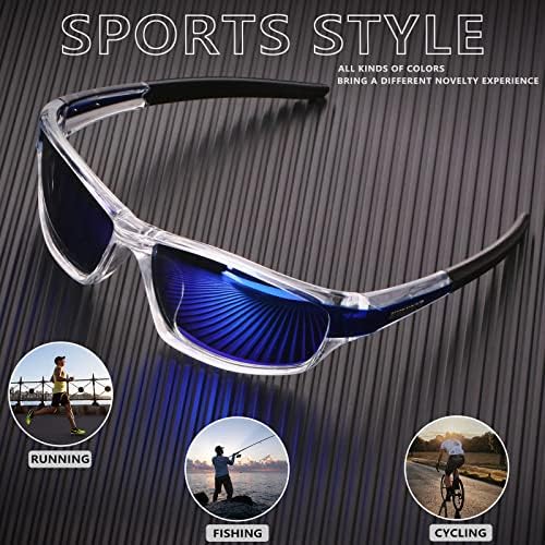 2 חבילה מקוטב ספורט משקפי שמש לגברים אופנה נהיגה רכיבה על אופניים דיג שמש משקפיים
