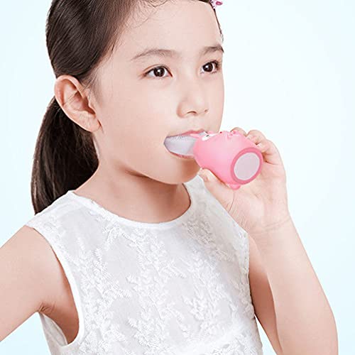 מברשת שיניים של ילדים מברשת שיניים חשמלית מברשת שיניים חשמלית סיליקון U מברשת שיניים מלבנת 360