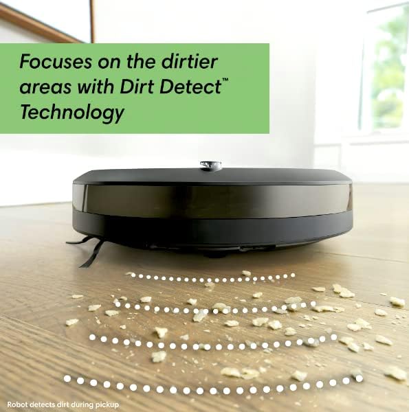 IROBOT ROOMBA I1 VACUUM ROBOT - מיפוי מחובר Wi -Fi, עובד עם גוגל, אידיאלי לשיער לחיות מחמד, שטיחים