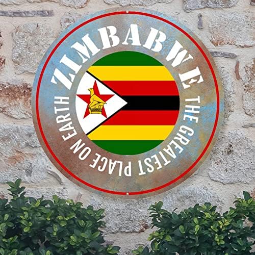 דגל זימבבואה דגל ברוך הבא שלט המקום הגדול ביותר על אדמת שלט מתכת פטריוטי תפאורה פטריוטית מזכרת מזכרת וינטג