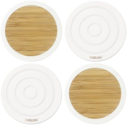 Contento 4028126199626 TIP-TOP BAMBOO ו- SILICON RASTER WHITE, גודל אחד