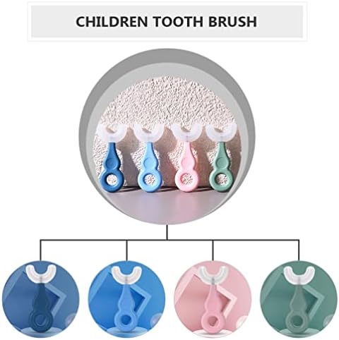 מברשת שיניים ידנית לילדים בצורה: ילדי מברשות שיניים כף יד 4 יחידות עבור פעוט תינוק טיפול אוראלי ניקוי כלי