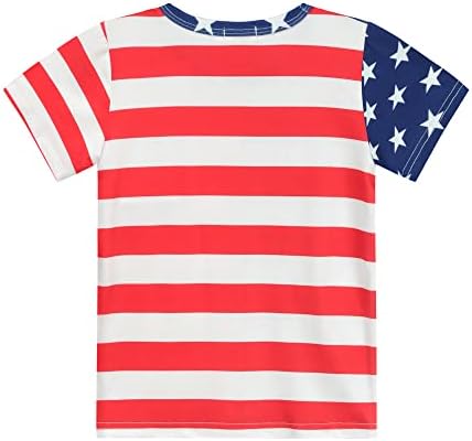 ילדים 4 יולי חולצות פעוט אמריקאי דגל טיז ארהב חולצה הרביעי של יולי אדום לבן וכחול פטריוטי למעלה 2-7
