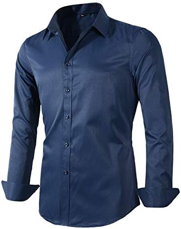 Beninos Mens Classic Button Down Down Down Fice Fit רגיל