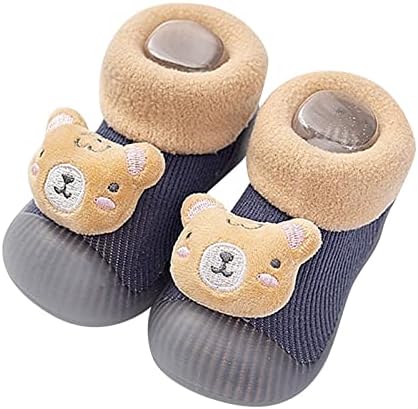 נעלי נעליים פעוטות של תינוקות נעליים פעוטות חורפיות תחתון רך מקורה ללא הרצפה חמה רצפה חמה גרבי