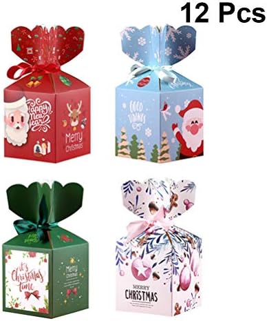 12 יחידות חג המולד נייר קופסות נייד קופסות קריקטורה סוכריות קופסות מתנות אריזה קופסות סוכר שוקולד