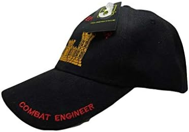 מהנדס לחימה ברוחות סחר בייסבול כובע כובע שחור רקום כובע 3 ד613 א