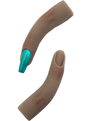 סיליקון נייל אימון אצבע 2 חתיכות לכיפוף מזויף אימון אצבע סיליקון עיסוק אצבע עבור אקריליק נייל סיליקון