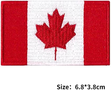 Sayjke 2PCS קנדה טלאי דגל רקמה 6.8 x 3.9 סמ ברזל או תפור על סמל אחיד