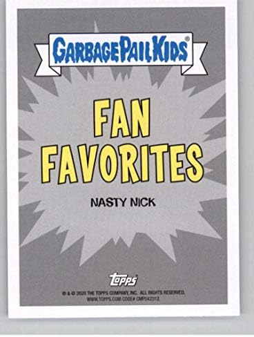 2020 Topps Farbage Pail Pail Kids 35 שנה סדרה 2 מועדפים על מעריצים FV-9A NASTY NICK NICK מדבקת כרטיס