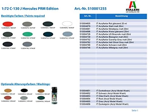 איטלרי 1255 1/72 סי-130 ג ' הרקולס, אפור