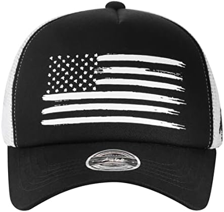 אמפלש פרימיום 3ד מובלט דגל אמריקאי כובע משאית כובע בייסבול רשת כובע סנאפבק חיצוני לגברים נשים
