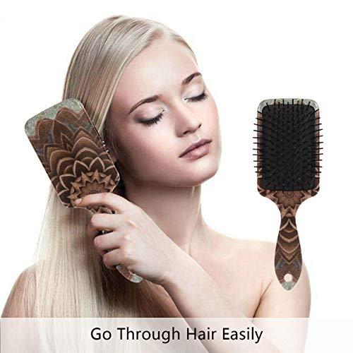 מברשת שיער של כרית אוויר של VIPSK, מנדלה חומה צבעונית מנדלה דאטורה, עיסוי טוב מתאים ומברשת שיער מתנתקת