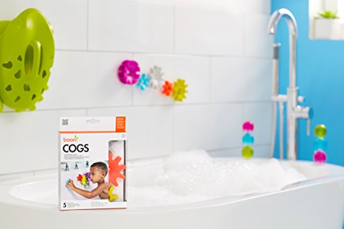 Boon Cogs צעצועי אמבטיה לתינוקות - צעצועים לתינוקות חושיים עם הילוכים לאמבטיה - צבעוניים - בגילאי