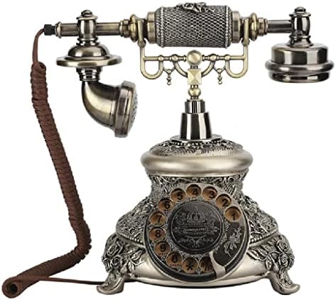 ZSEDP סובב וינטג 'טלפון קבוע סובב חיוג חיוג טלפונים עתיקים טלפון קווי למלון Office Home