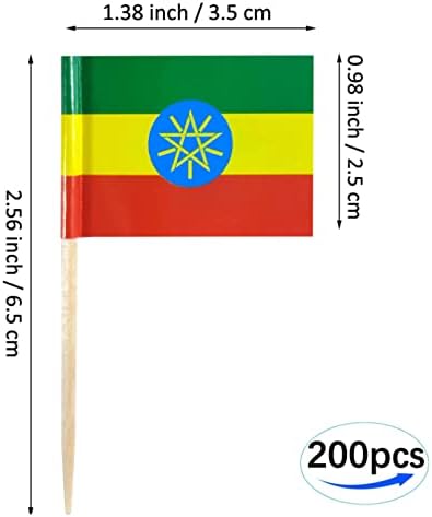 אתיופיה קיסם דגל האתיופית מיני קטן צילינדר הקאפקייקס דגלי