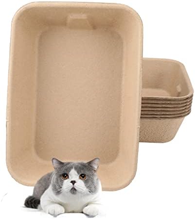 8 יחידות חד פעמי חתול המלטת קופסות חד פעמי נייר חתול המלטת מגשי קרטון המלטת מגש חיות מחמד אוניית לחתולים