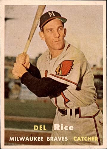 1957 Topps 193 Del Rice Milwaukee Braves NM Braves