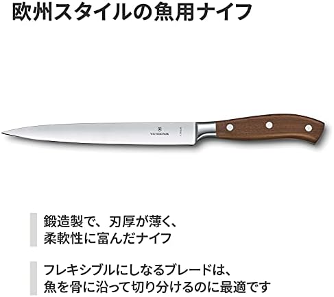 סכין סטייק עץ ויקטורינוקס בגודל 4.75 אינץ ' עם קצה משונן