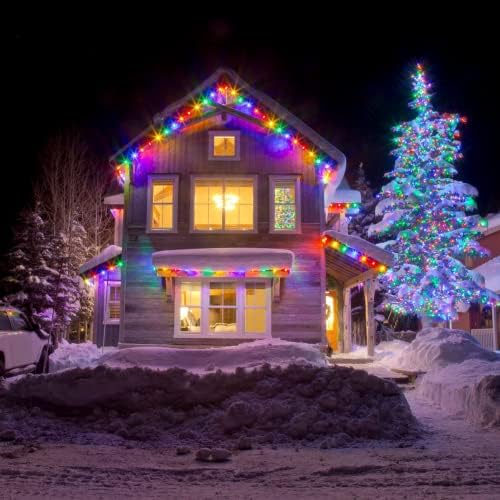 Ozs- 50 LED 49ft הניתן להרחבה C9 LED אורות מיתרים לחג המולד חיצוניים, אורות עץ חג המולד סופר ברייט