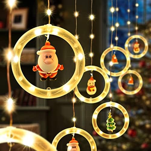קישוטי חלונות חג המולד של גלאריי מקורה אורות מיתרים מקורה, אורות חוט עמיד למים USB אורות וילון נחושת