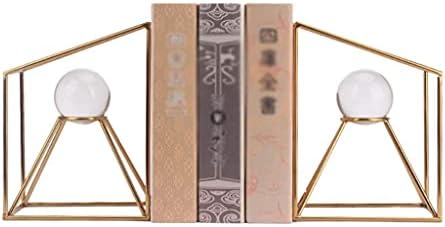 מודרני מתכת גיאומטרי קריסטל סוף ספרים ספר על ידי קישוט דגם חדר מחקר שולחן מחיצת ארון רך קישוטי סוף ספרים זהב