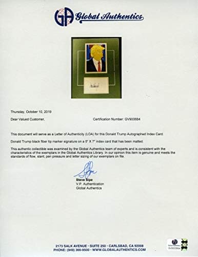 דונלד טראמפ 'משפחת סימפסון' סבוך תמונה וכרטיס חתום חתום אותנטי ' גא ' קואה